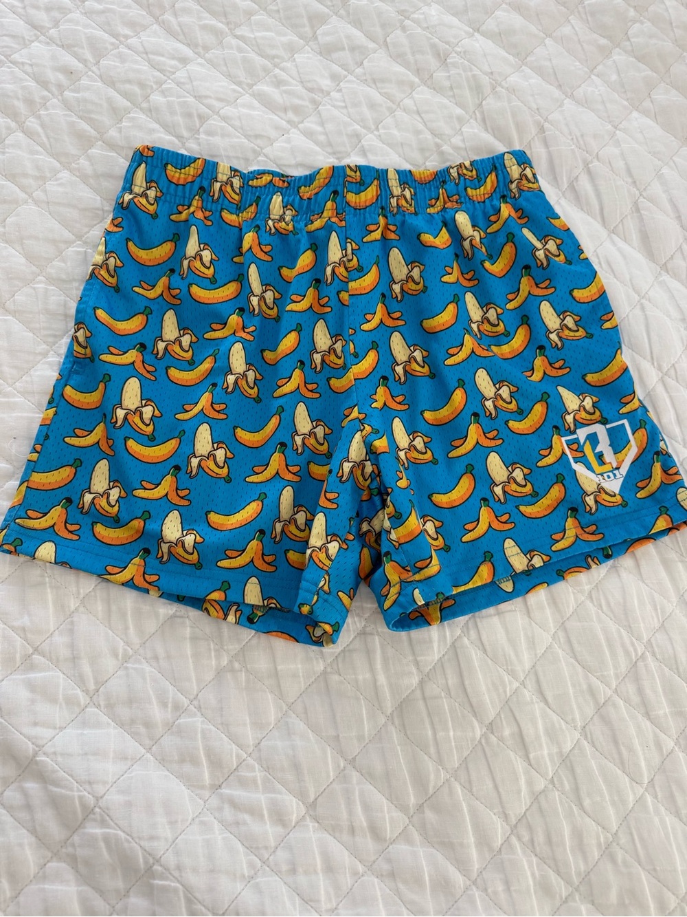 Baseball Lifestyle 101 Blue Banana Print Shorts